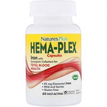 Витамины Nature's Plus Hema-Plex Iron 60 капсул